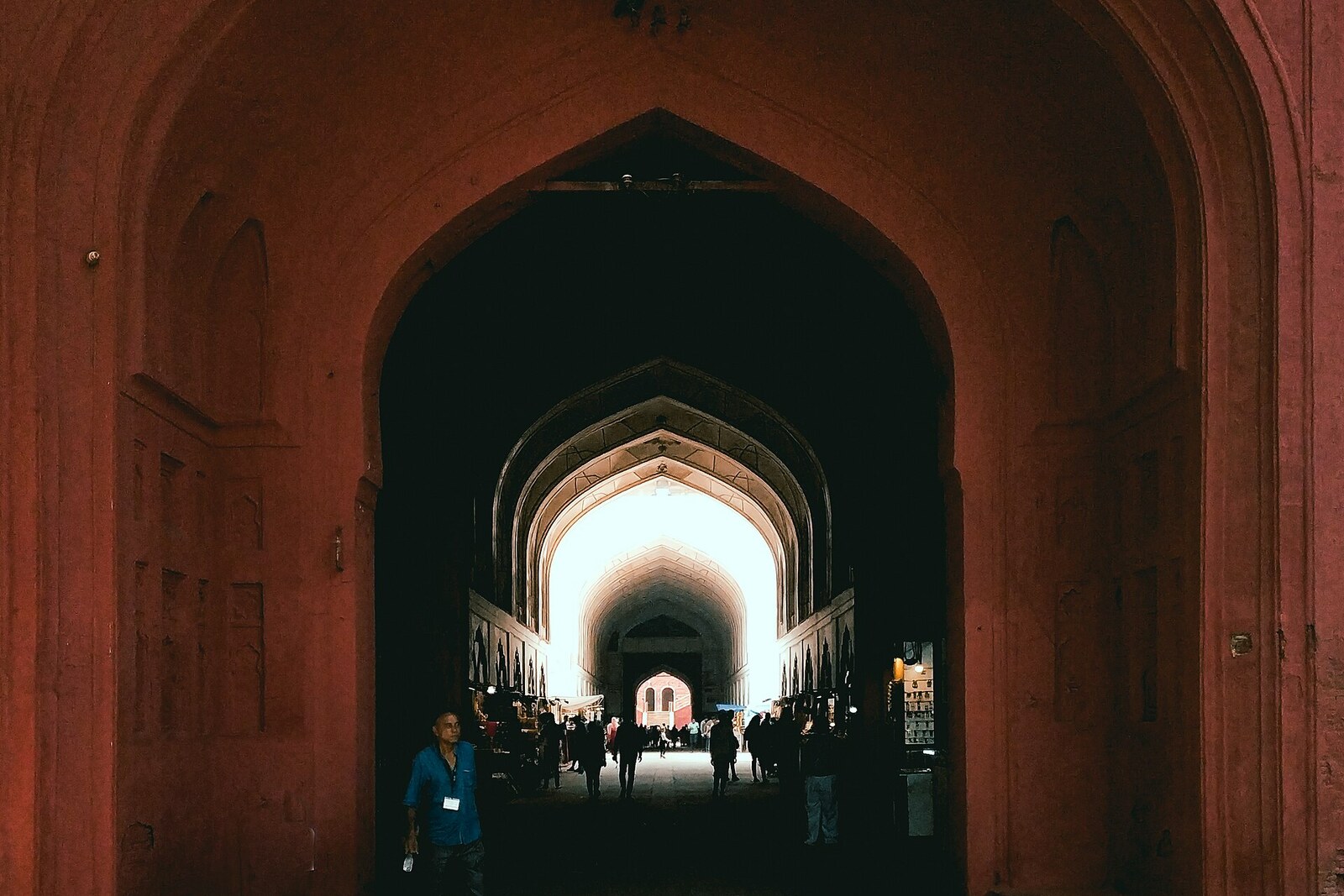 Lahori Gate of the Red Fort in Old Delhi.