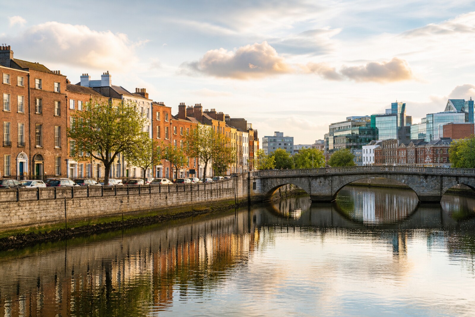 Generated editorial hero image of the city of Dublin