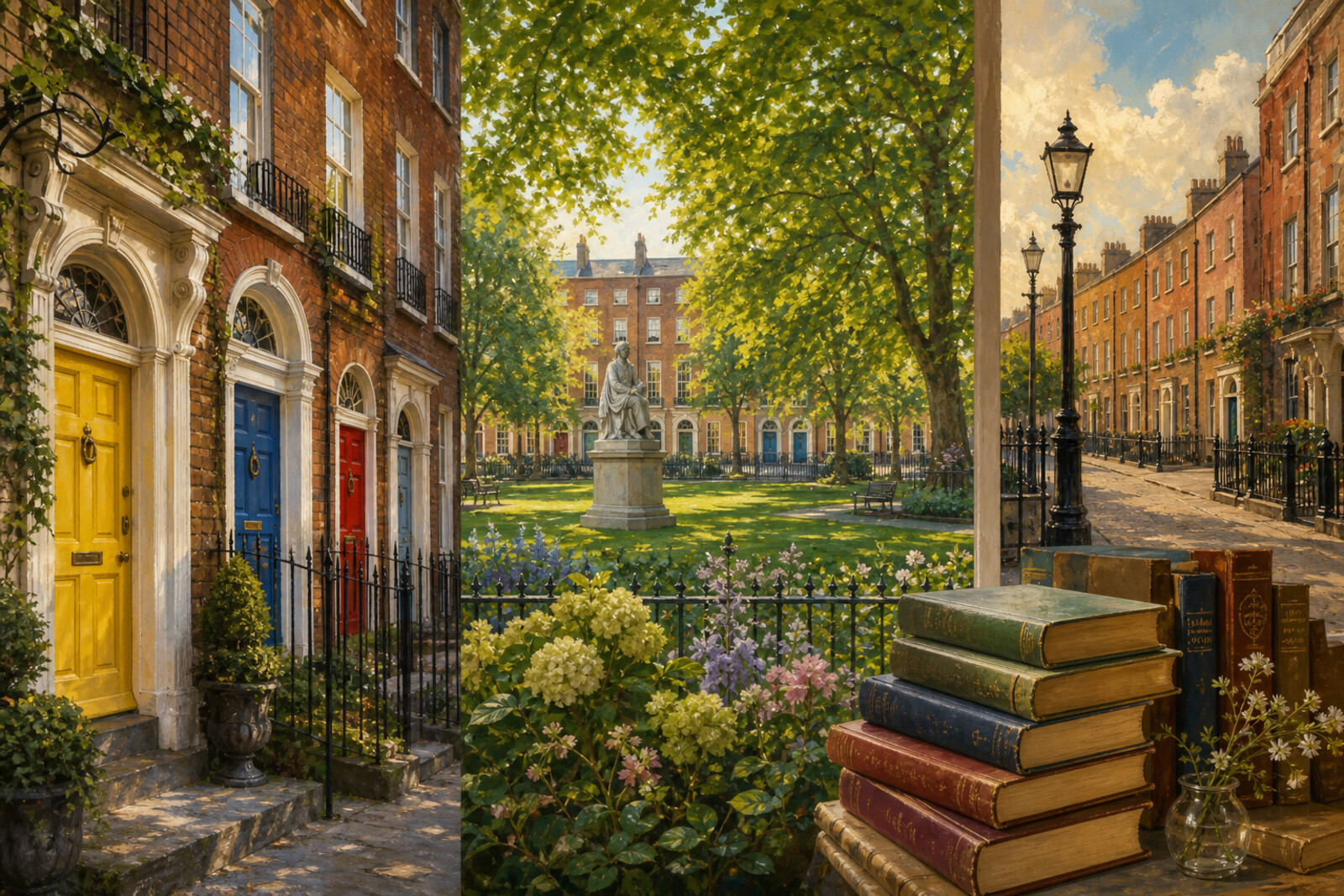 Generated editorial cover for the “dublin-georgian-south-literary” route