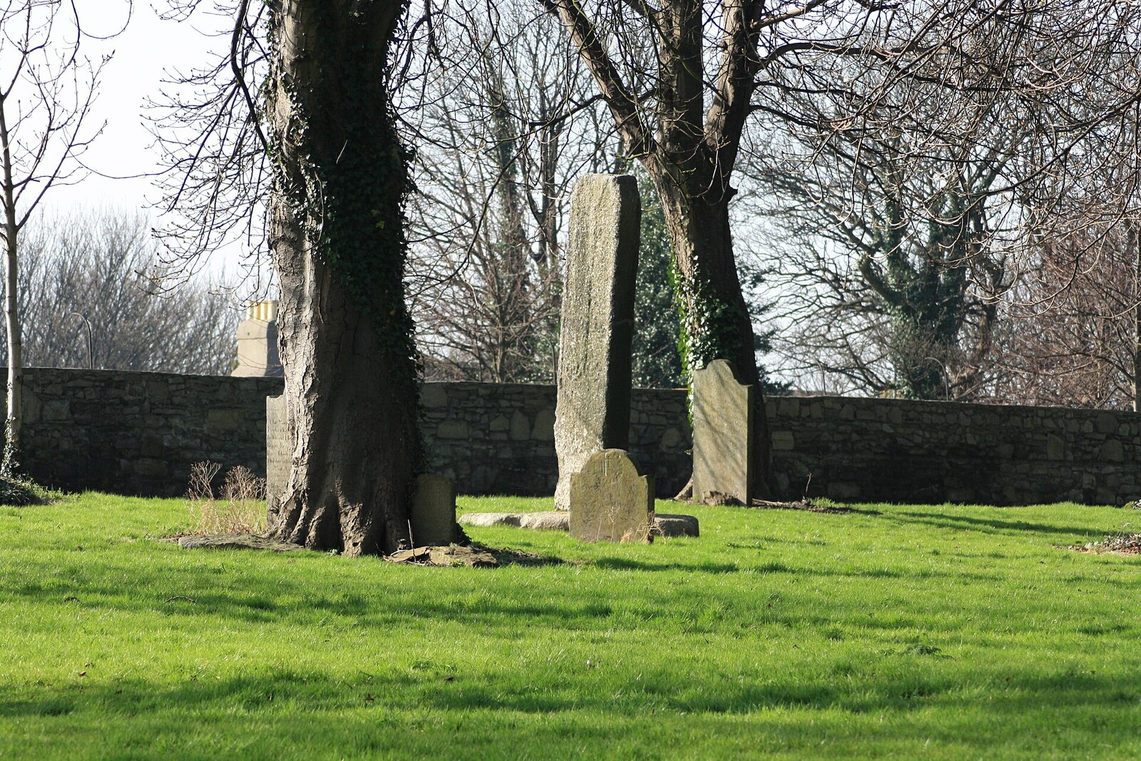 General view of the ancient Bully’s Acre cemetery with crosses and gravestones.
