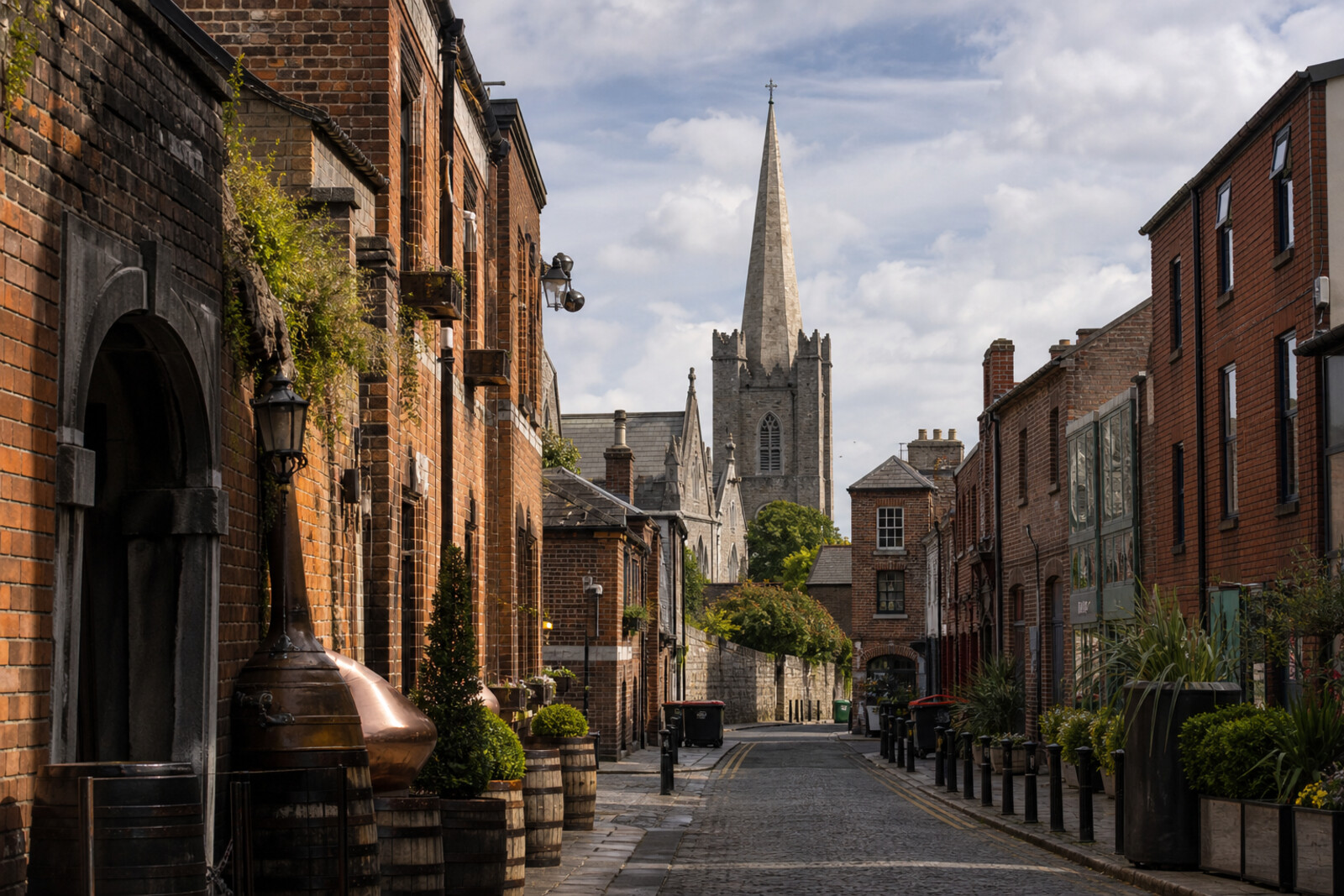 Generated editorial cover image for the route “The Liberties: Cathedral, Crafts, and Breweries”