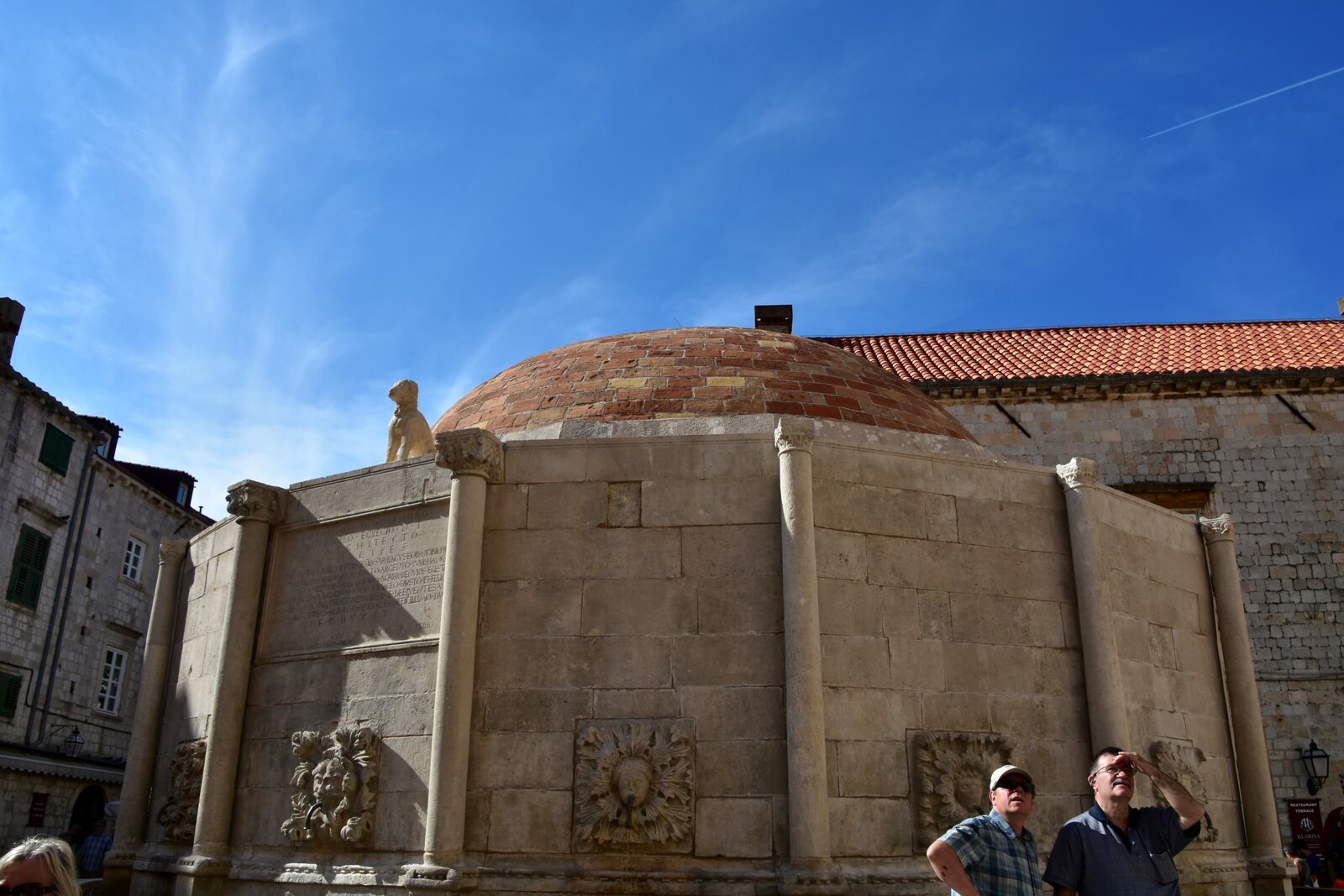 Large Onofrio's Fountain at the western entrance to Dubrovnik's Old Town.