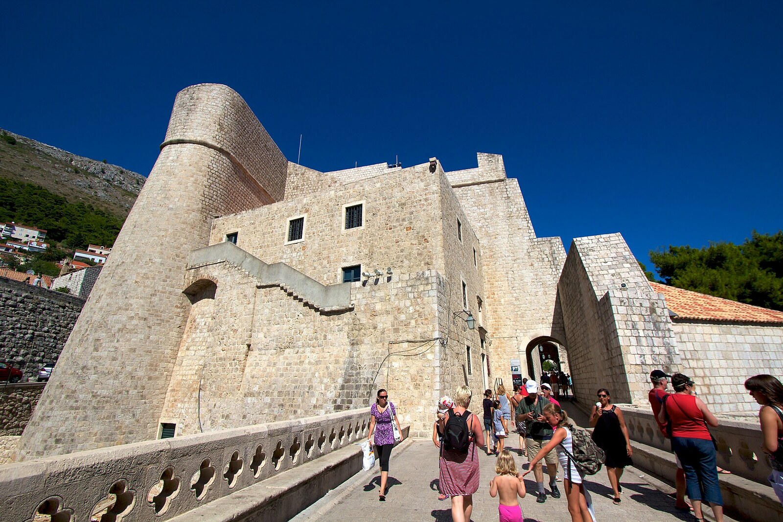 Entrance to the stone Revelin Fortress on the eastern side of the city.