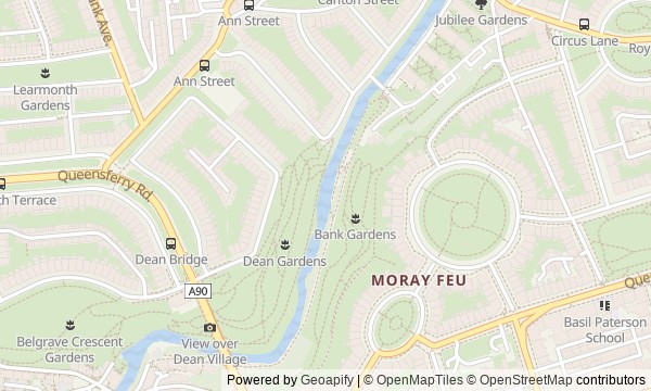 Walk map: Water of Leith Valley: Dean Village and Stockbridge
