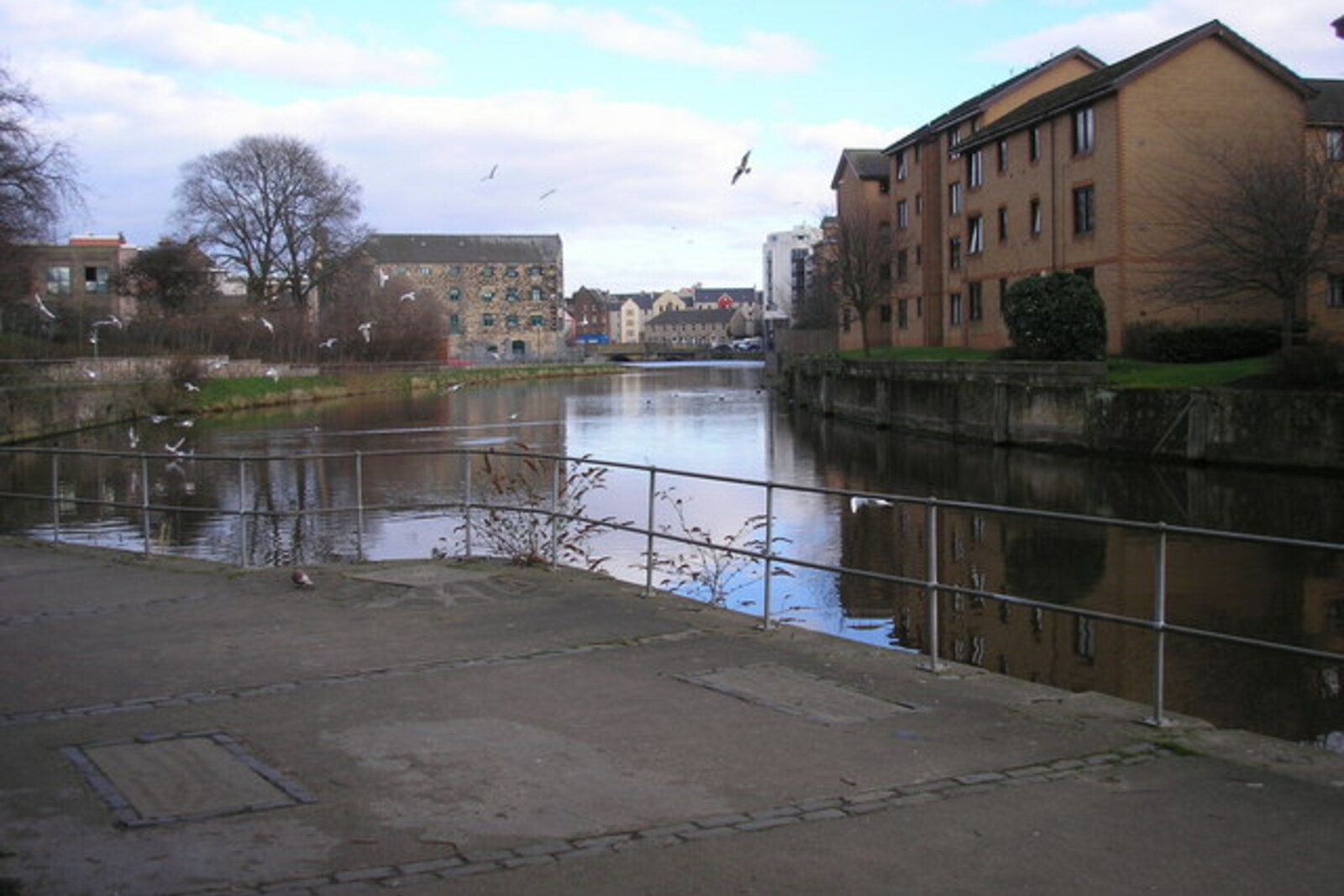 Water of Leith Walkway path along a quiet river