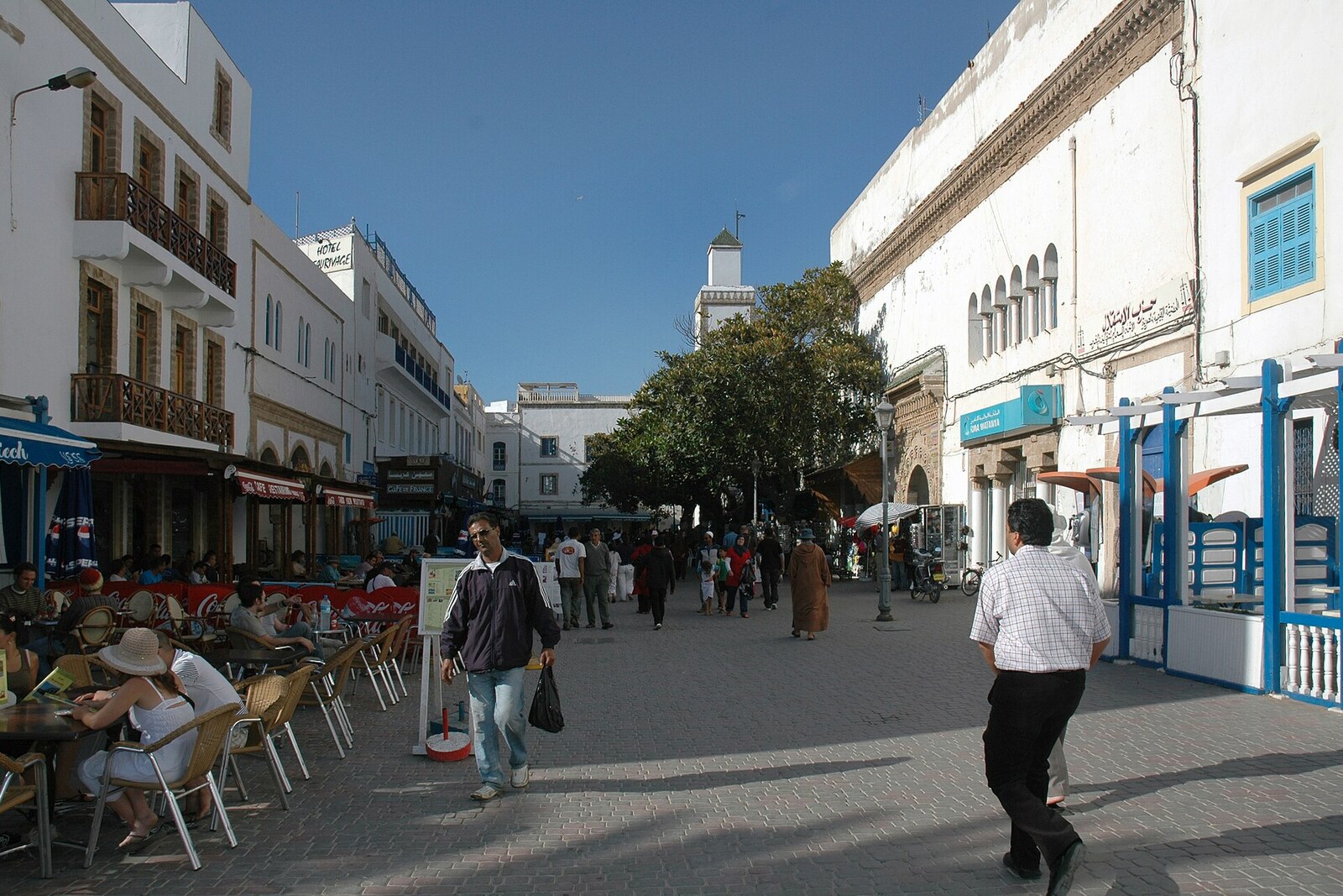 Moulay Hassan Square between the port and the medina of Essaouira.