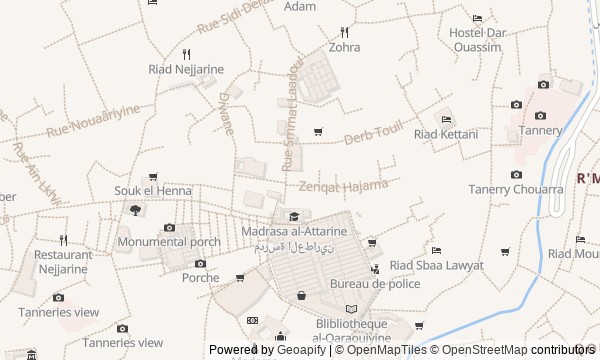 Walk map: Craft Fez: From Nejjarine to Place Rcif