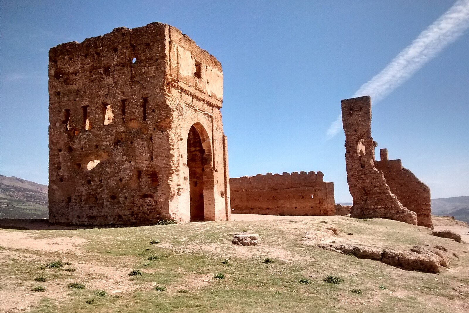 Ruins of the Marinid Tombs above Fez; a contextual photograph of the place the path leads to.