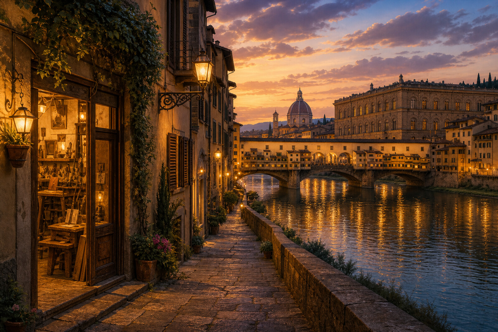 Generated editorial cover image for the “florence-oltrarno-pitti-santo-spirito” route