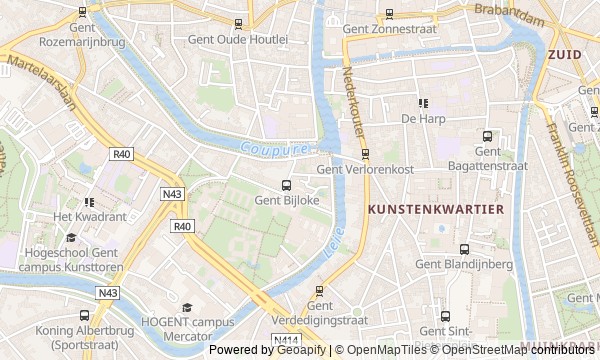 Walk map: Ghent's Museum Quarter: from Citadelpark to Bijloke