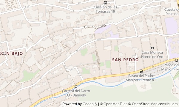 Walk map: Albaicín Above the Darro River: Houses, Courtyards, and Viewpoints