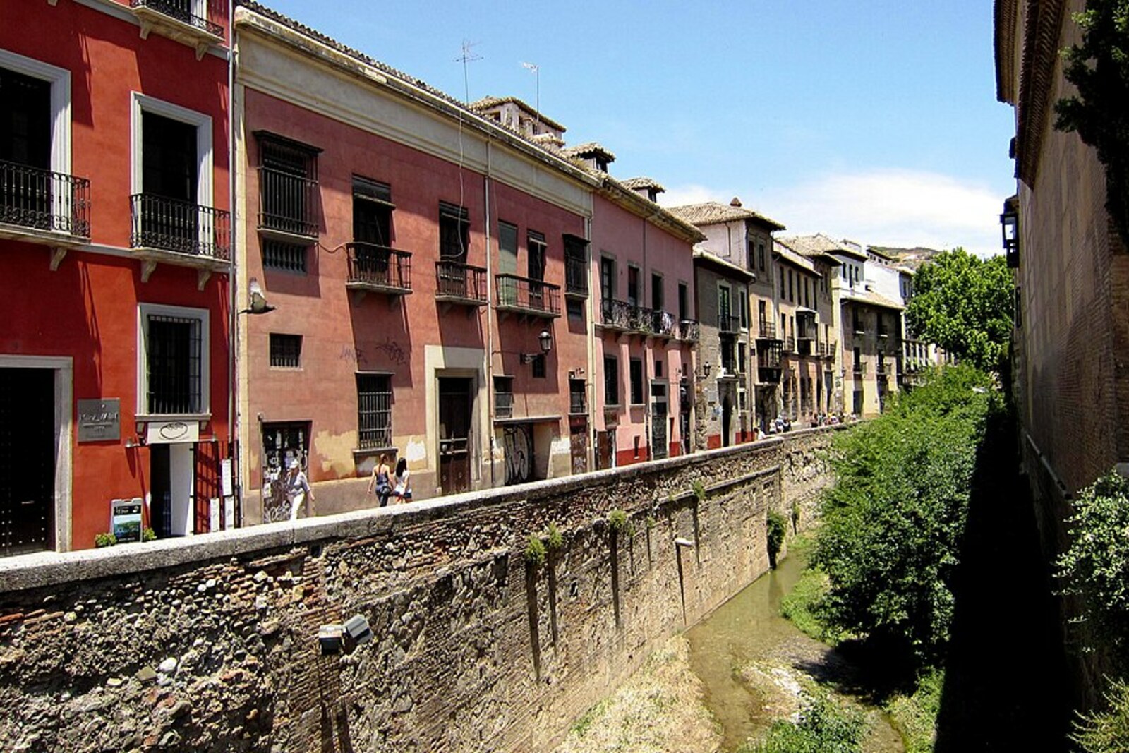 Carrera del Darro along the Darro River in Albaicín.