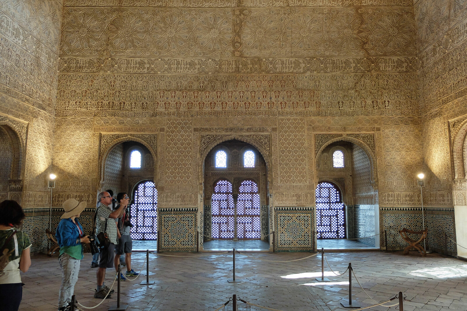 Hall of the Ambassadors and palace interiors of the Nasrid Palaces.