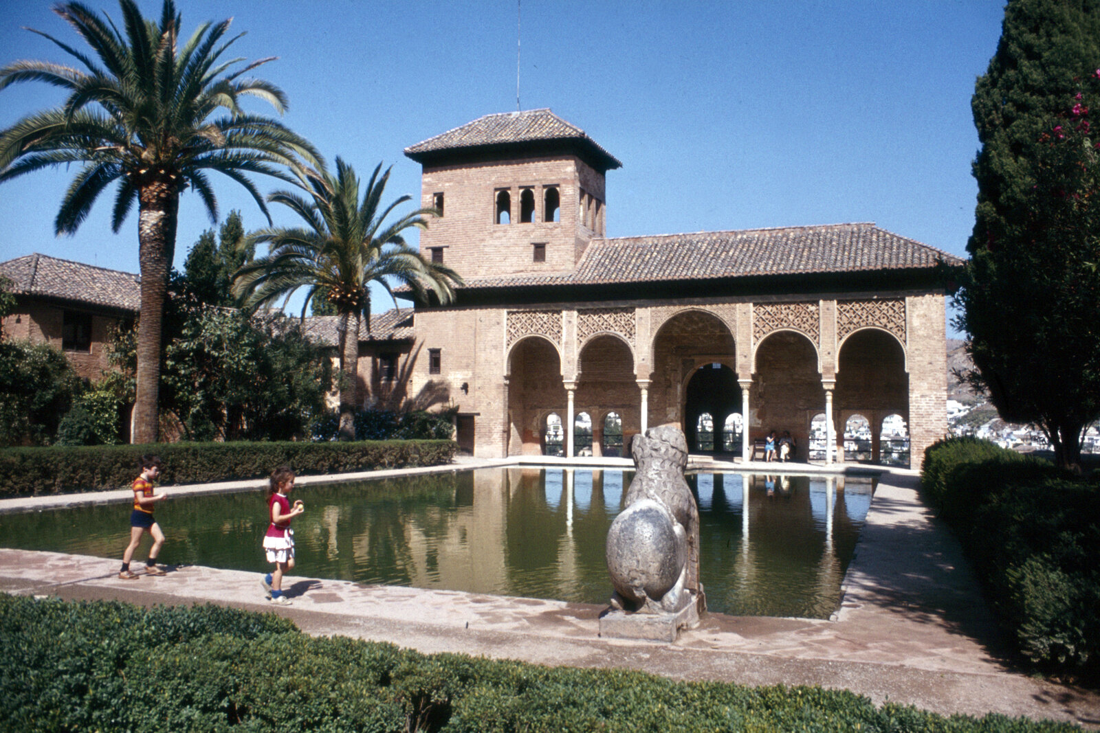 Partal Palace and reflecting water in the Alhambra.