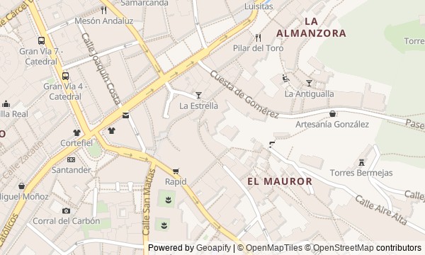 Walk map: Granada: markets, cathedral, and new power