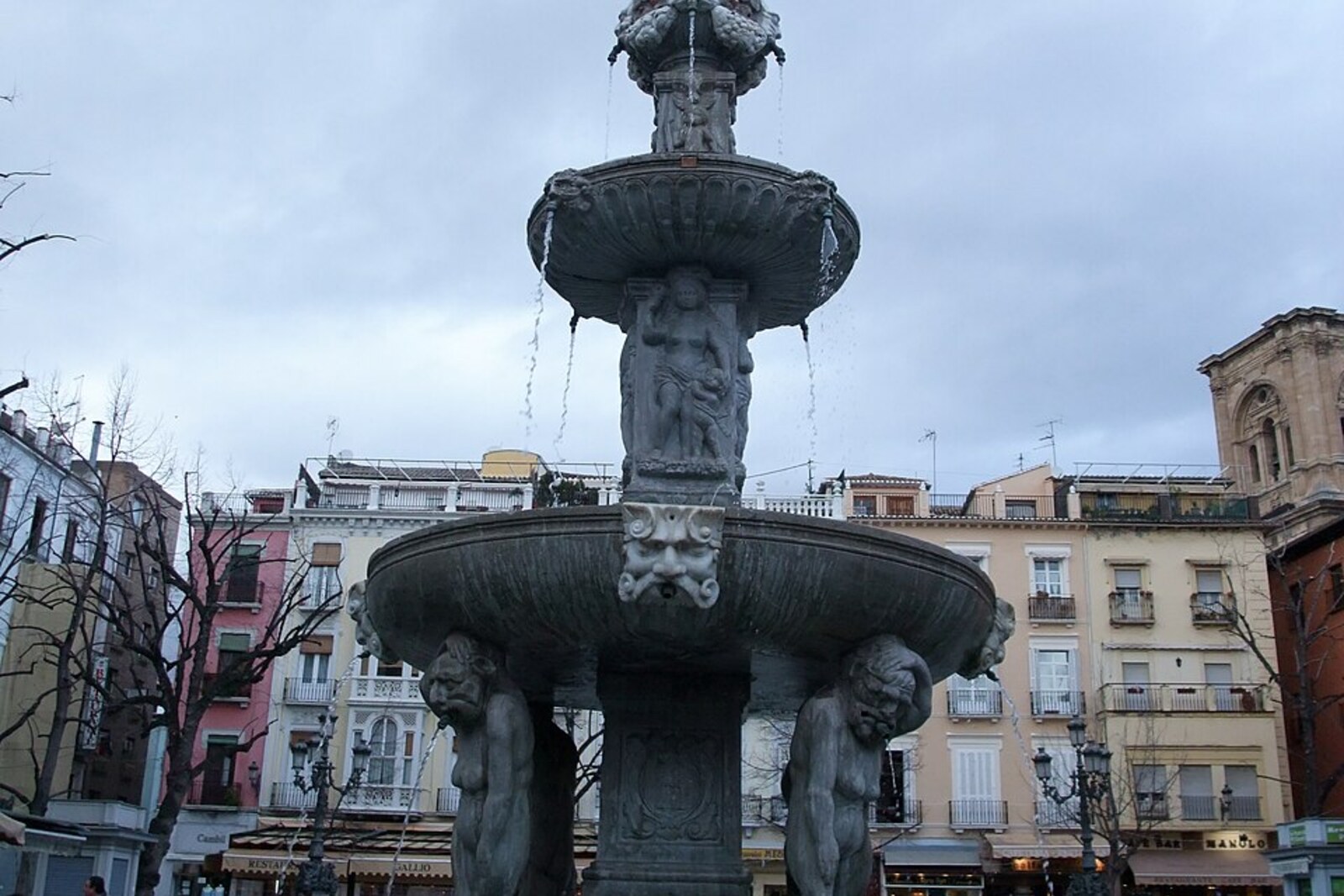 Fuente de los Gigantones on Plaza Bib-Rambla in Granada.
