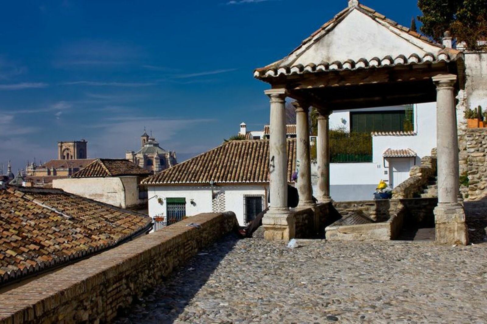 Historic public washhouse on Placeta de la Puerta del Sol in Granada.