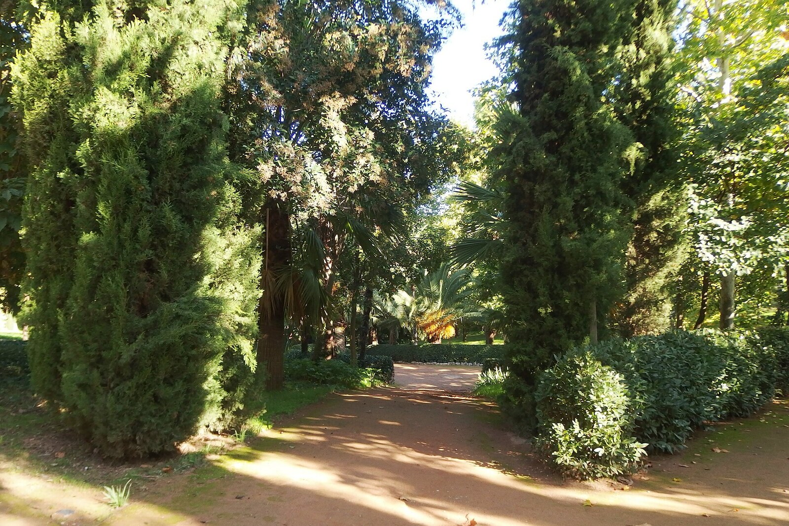 Panoramic view of the Carmen de los Mártires garden in Granada.