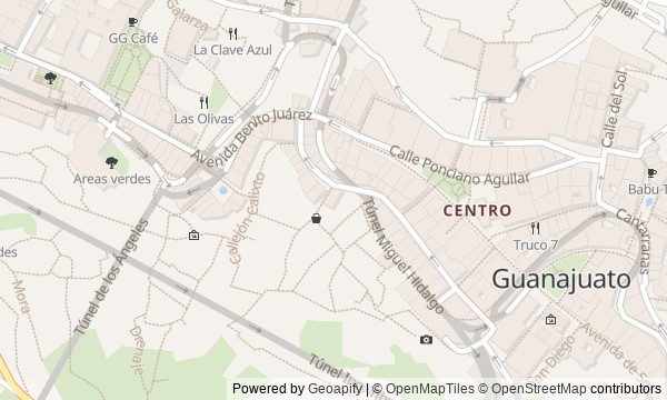 Walk map: Silver Guanajuato City: From the Alhóndiga to El Pípila