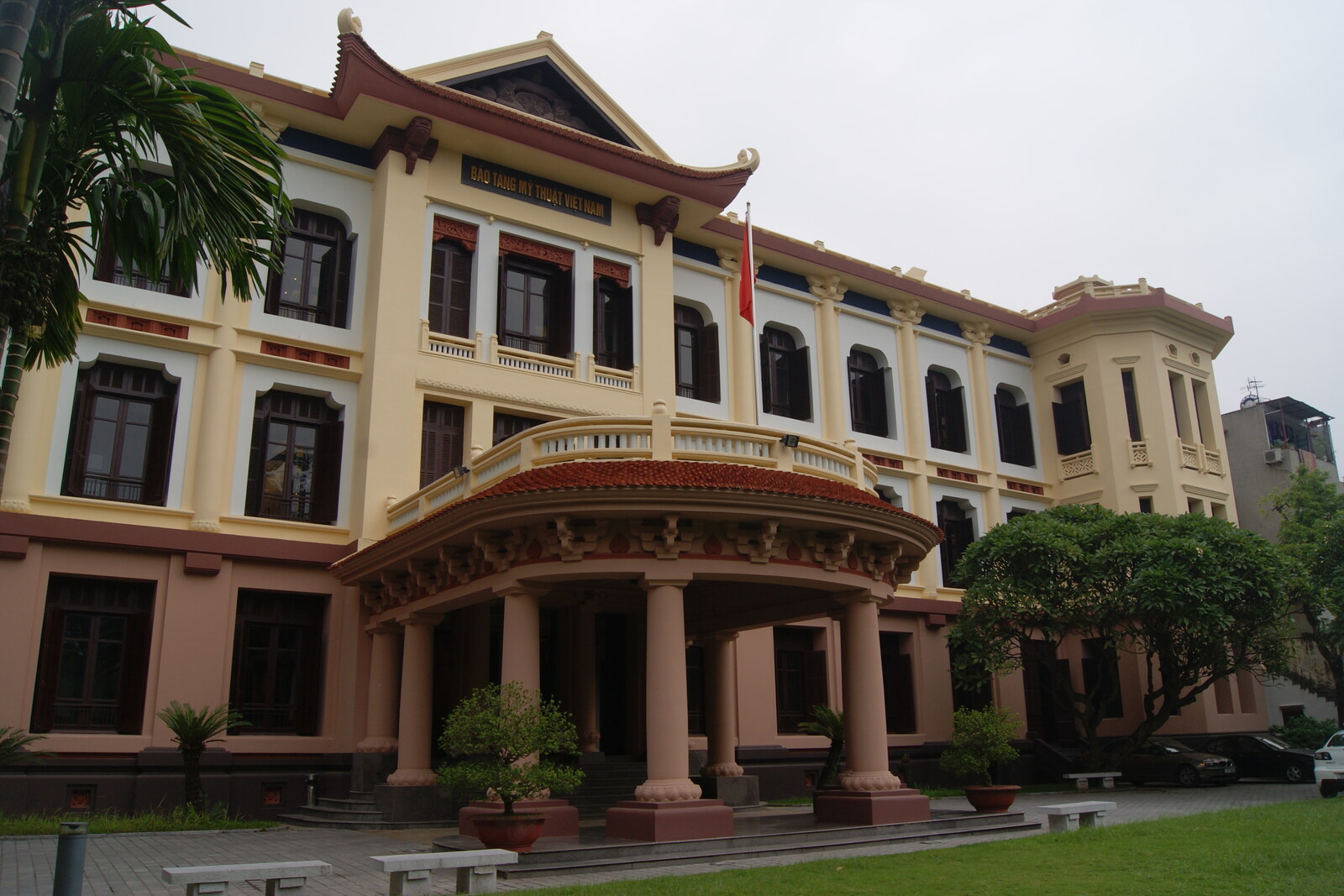 Facade of the Vietnam National Fine Arts Museum in Hanoi.