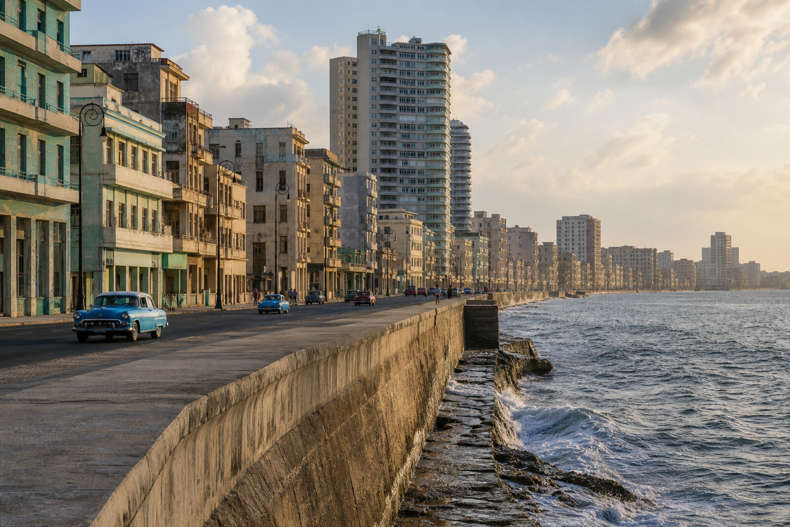 Generated cover for the route “Vedado and the Malecón: a modern city by the sea”