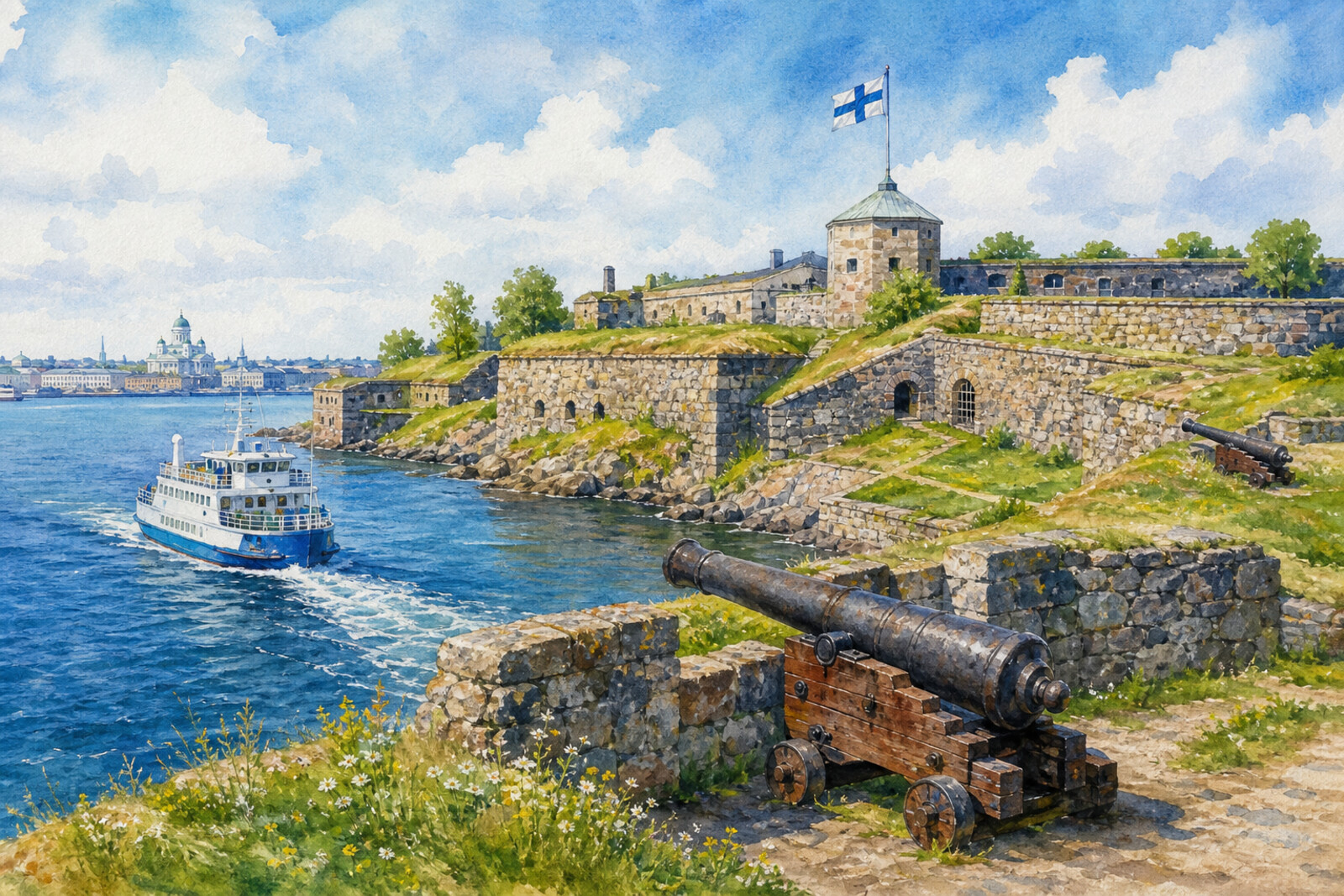 Generated route cover: “Suomenlinna: A Fortress Between Sweden, Russia, and the Sea”