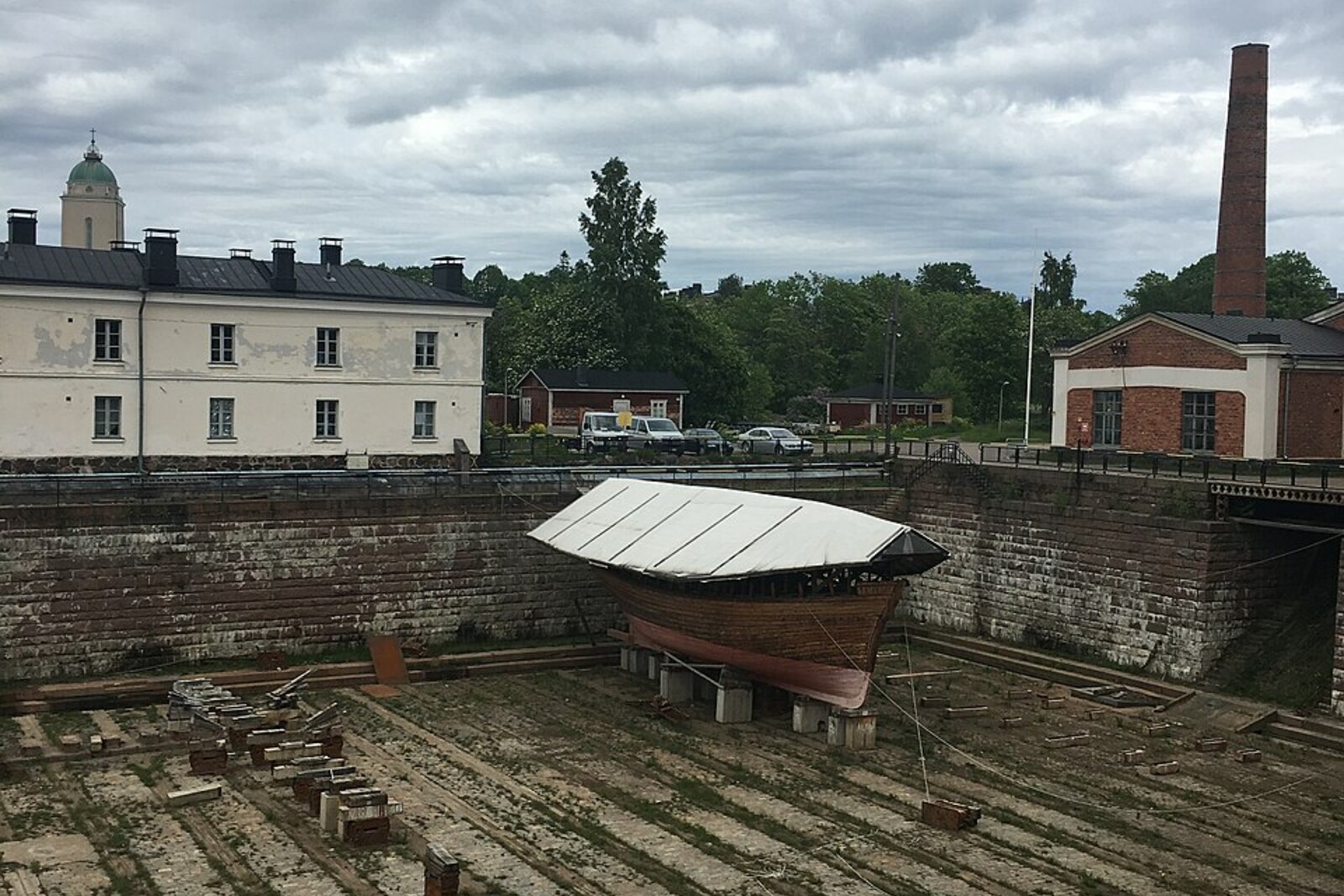Suomenlinna Dry Dock from the viewing platform