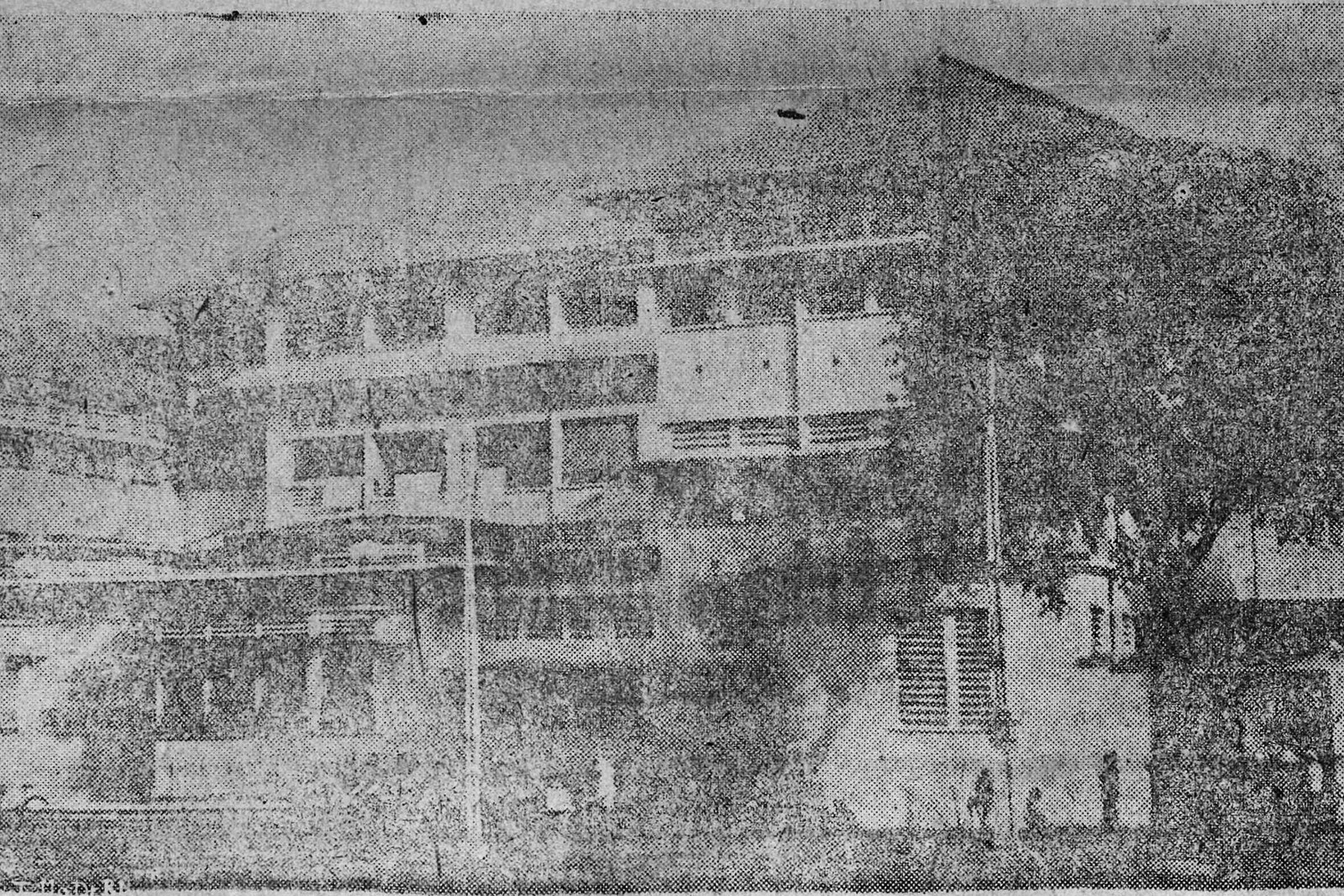 Historic black-and-white photograph of Dejean de la Bâtie Dispensary from 1941