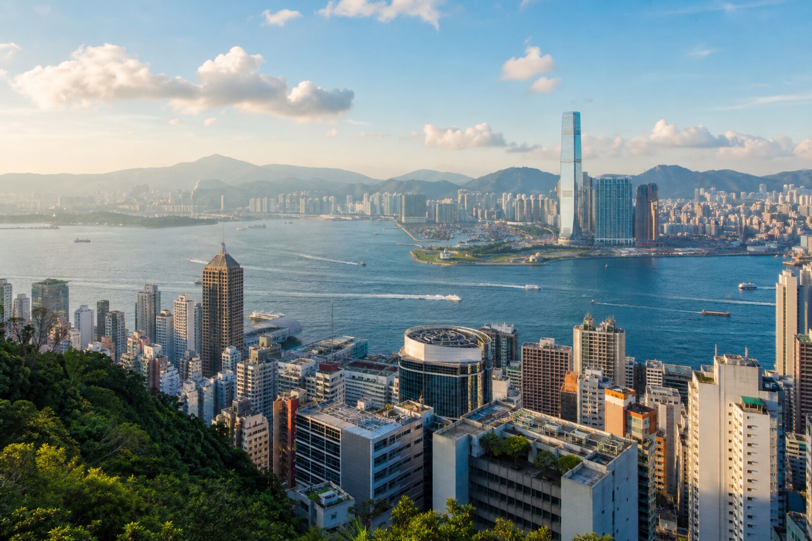 Generated editorial hero image of the city of Hong Kong