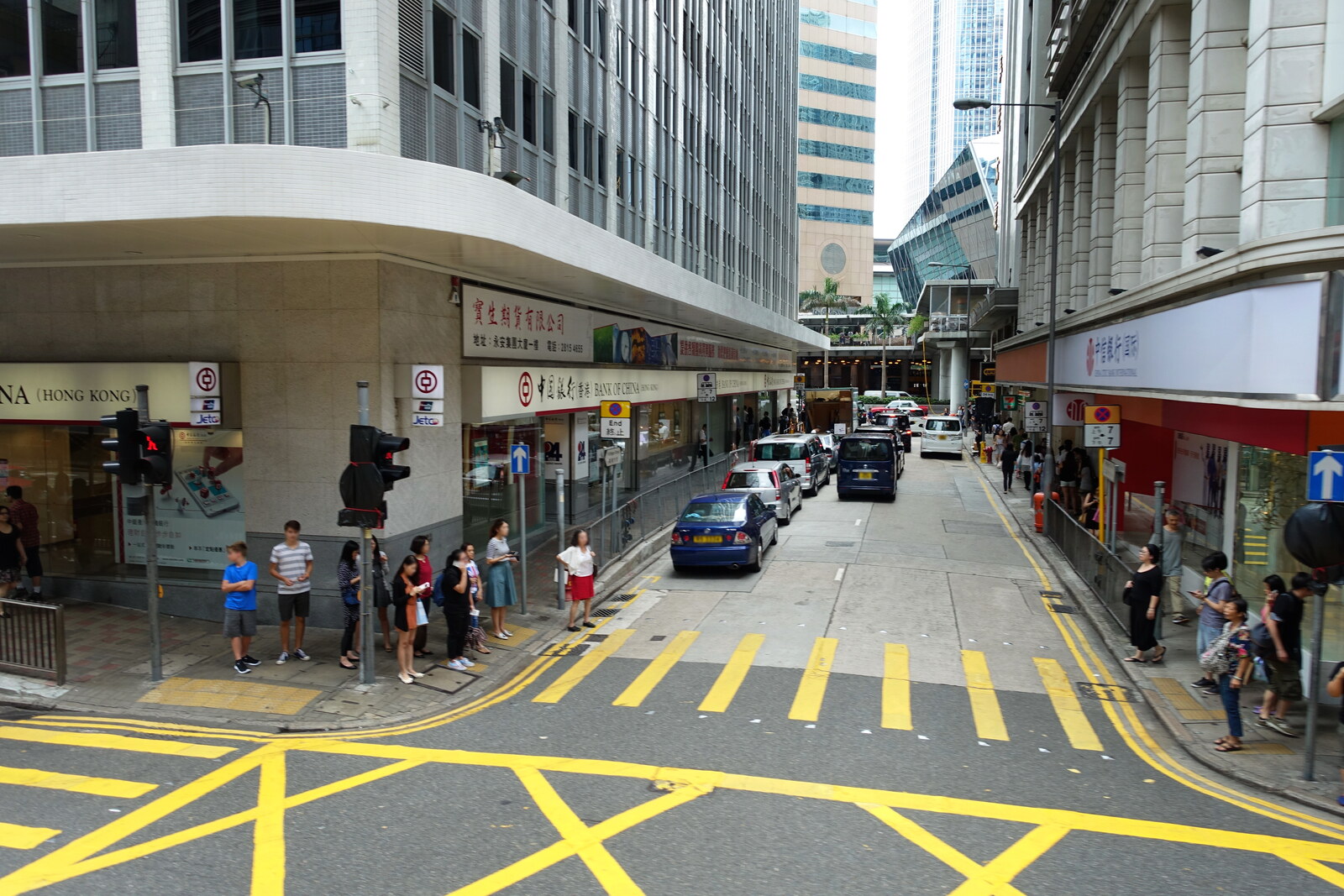 Pottinger Street and Des Voeux Road Central in Hong Kong