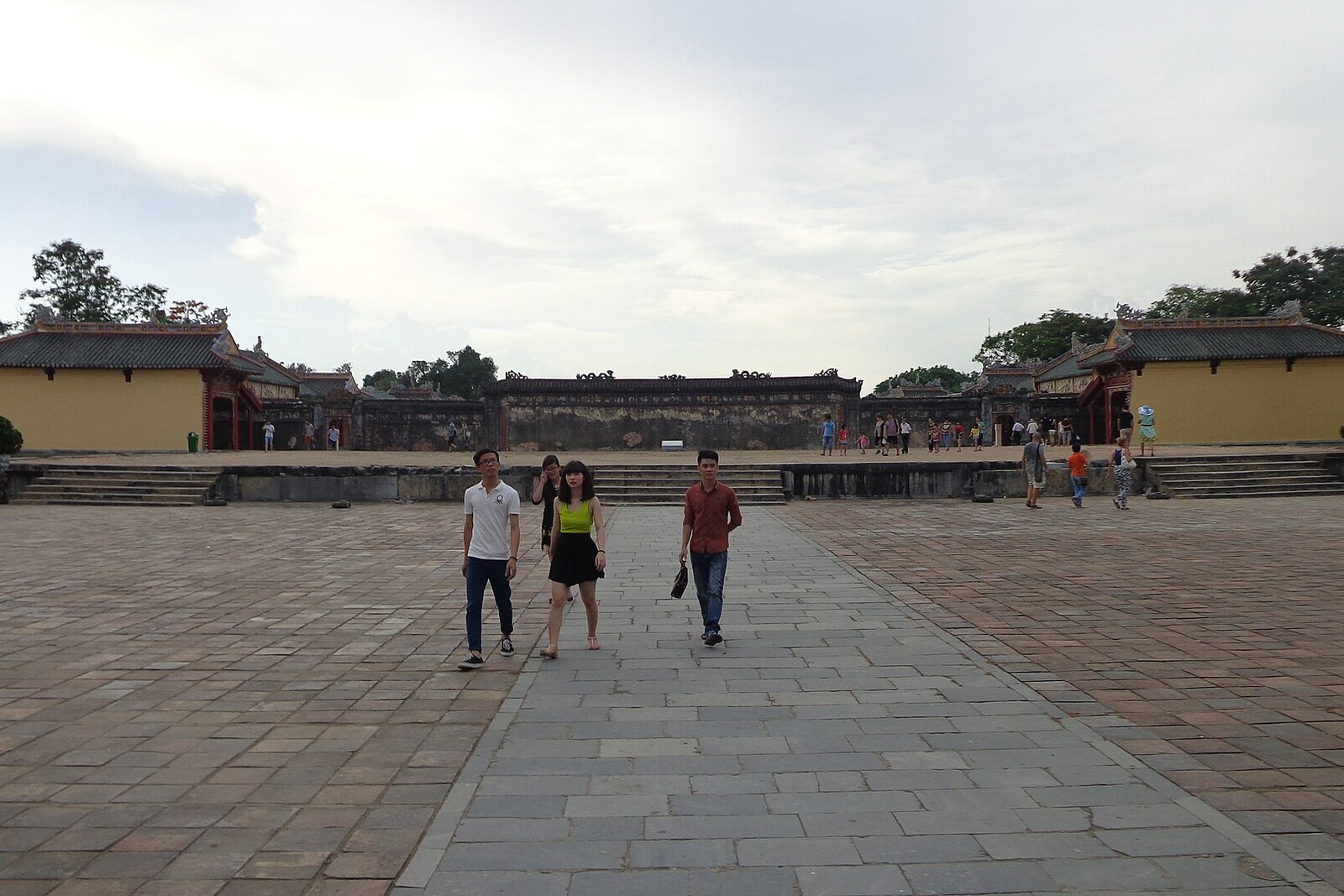 The stone foundation of the lost Can Chanh Palace in a 2015 photograph