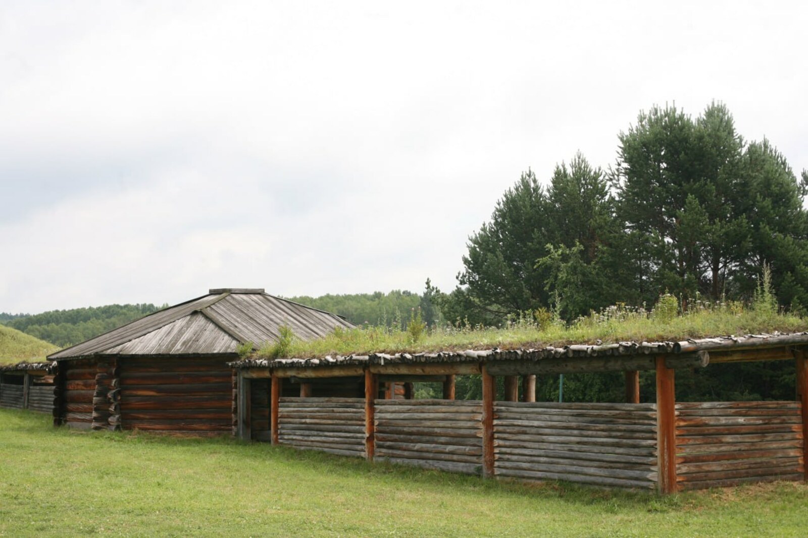 A faceted wooden Buryat yurt in Taltsy