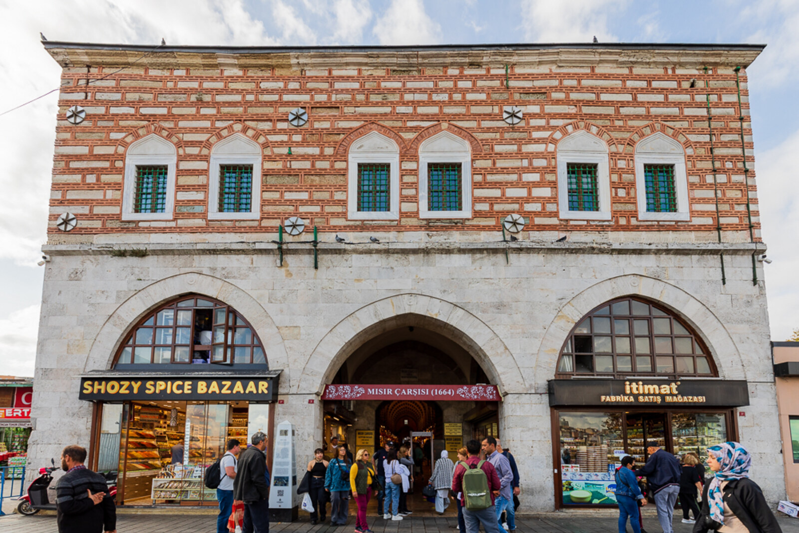 Facade of the Spice Bazaar in Istanbul