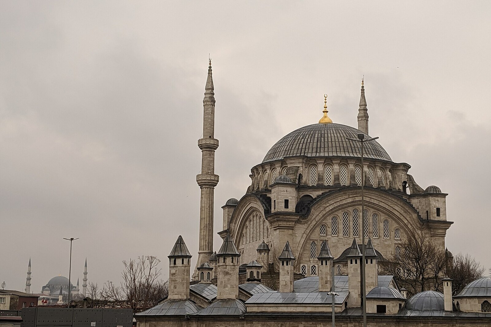 Facade of Nuruosmaniye Mosque in Istanbul