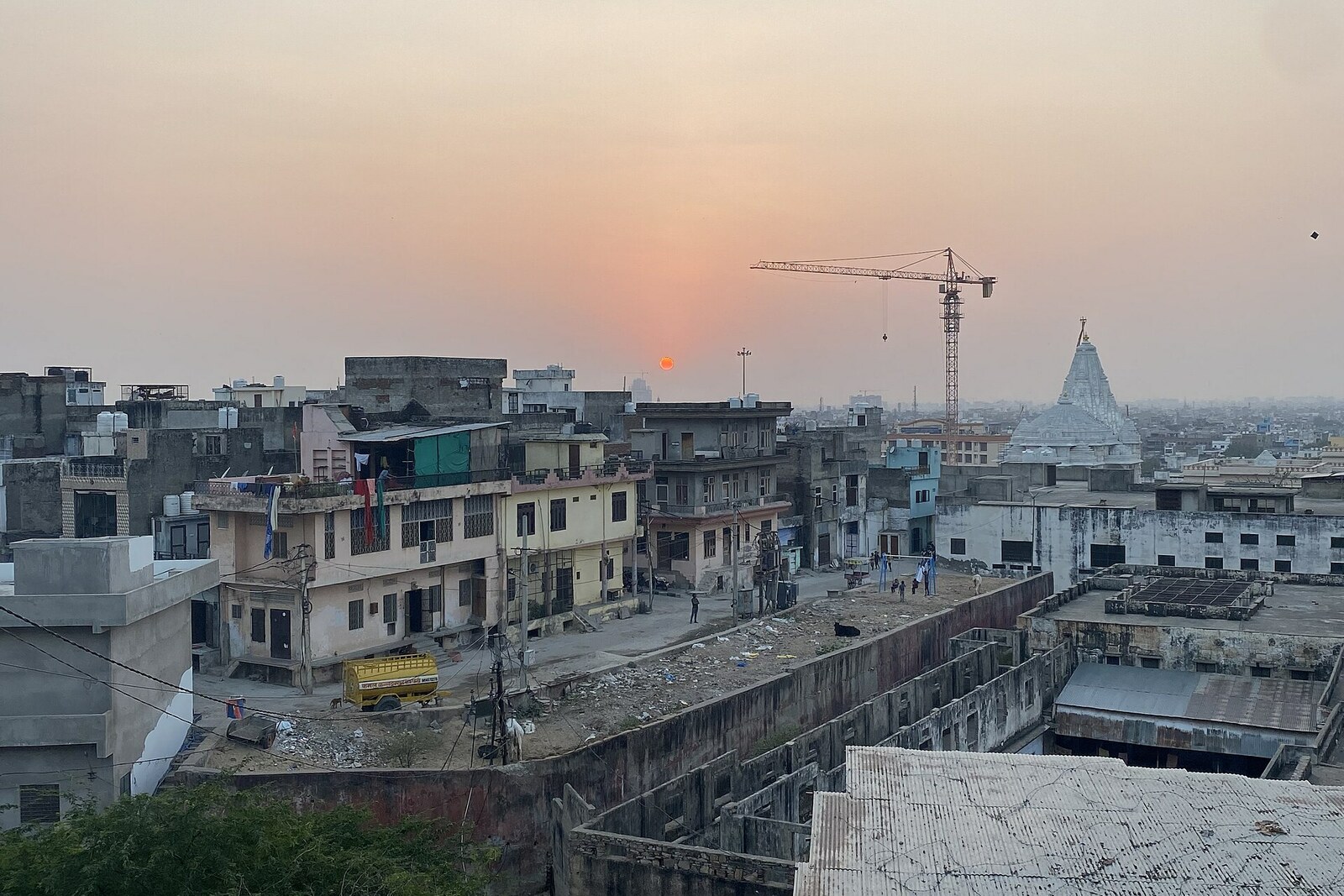 Panorama of Jaipur, photographed from the hill of Surya Temple