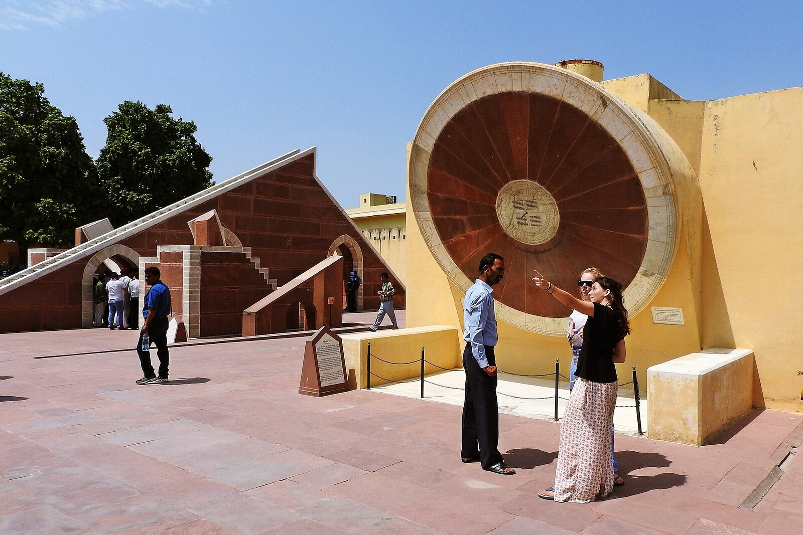A stone astronomical instrument at Jaipur's Jantar Mantar.