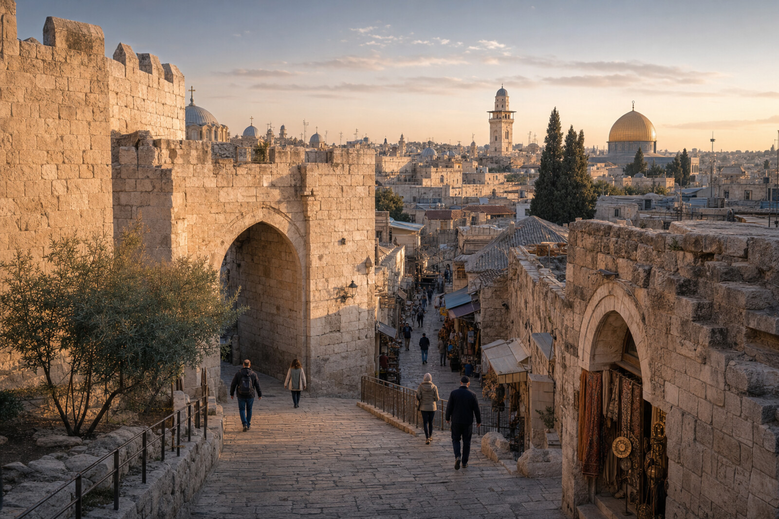 Generated editorial cover for the “jerusalem-old-city-gates-faith-layers” route