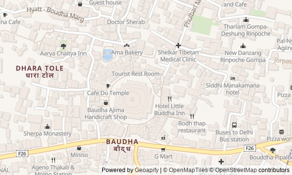 Walk map: Boudhanath Stupa and Boudha’s Tibetan Quarter