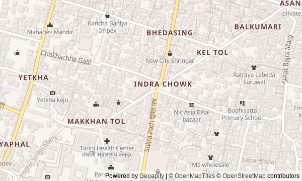 Walk map: Old Kathmandu: From the Palace to Asan