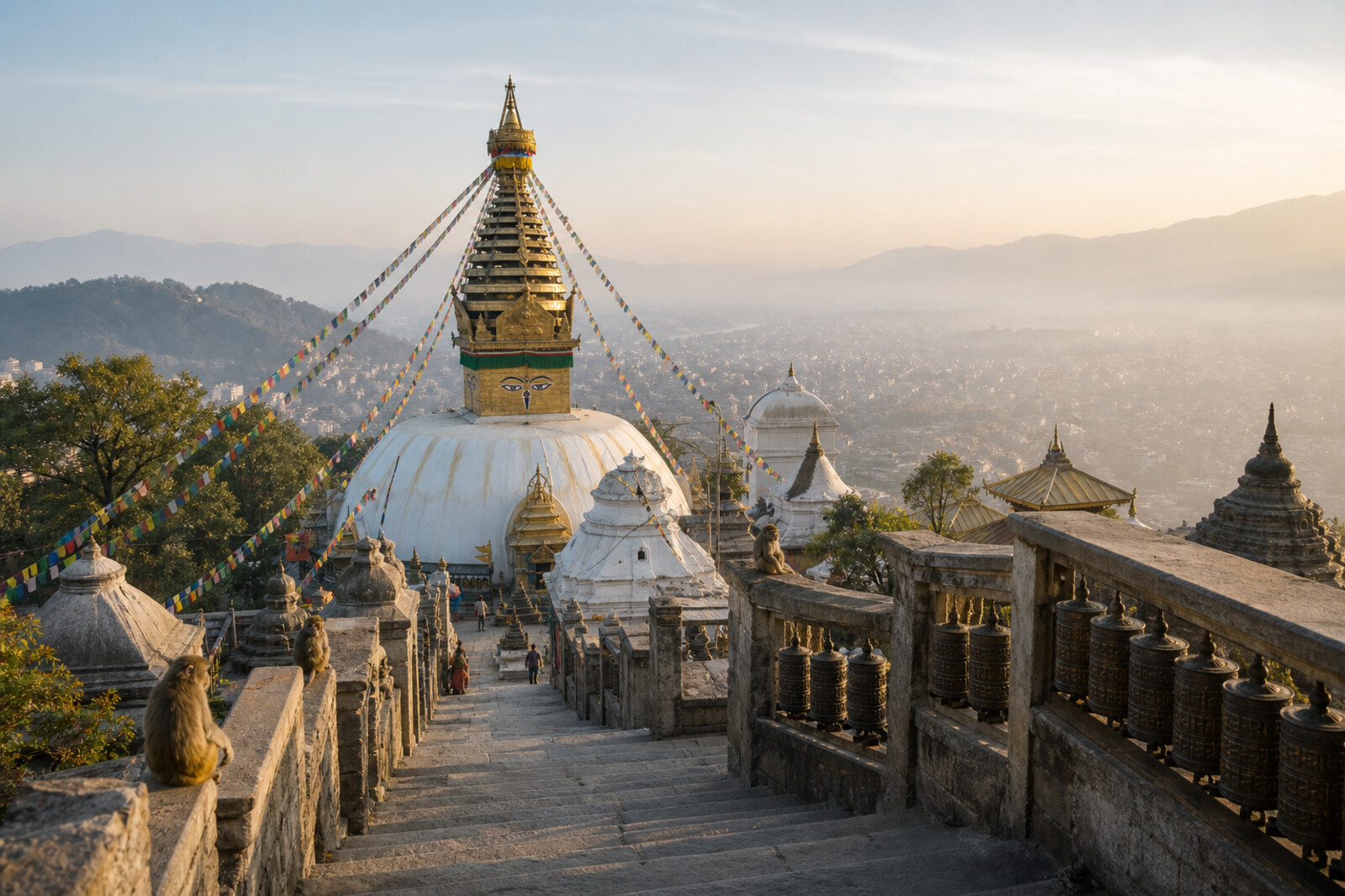 Generated editorial cover image for the “kathmandu-swayambhu-city-origin-hill” route