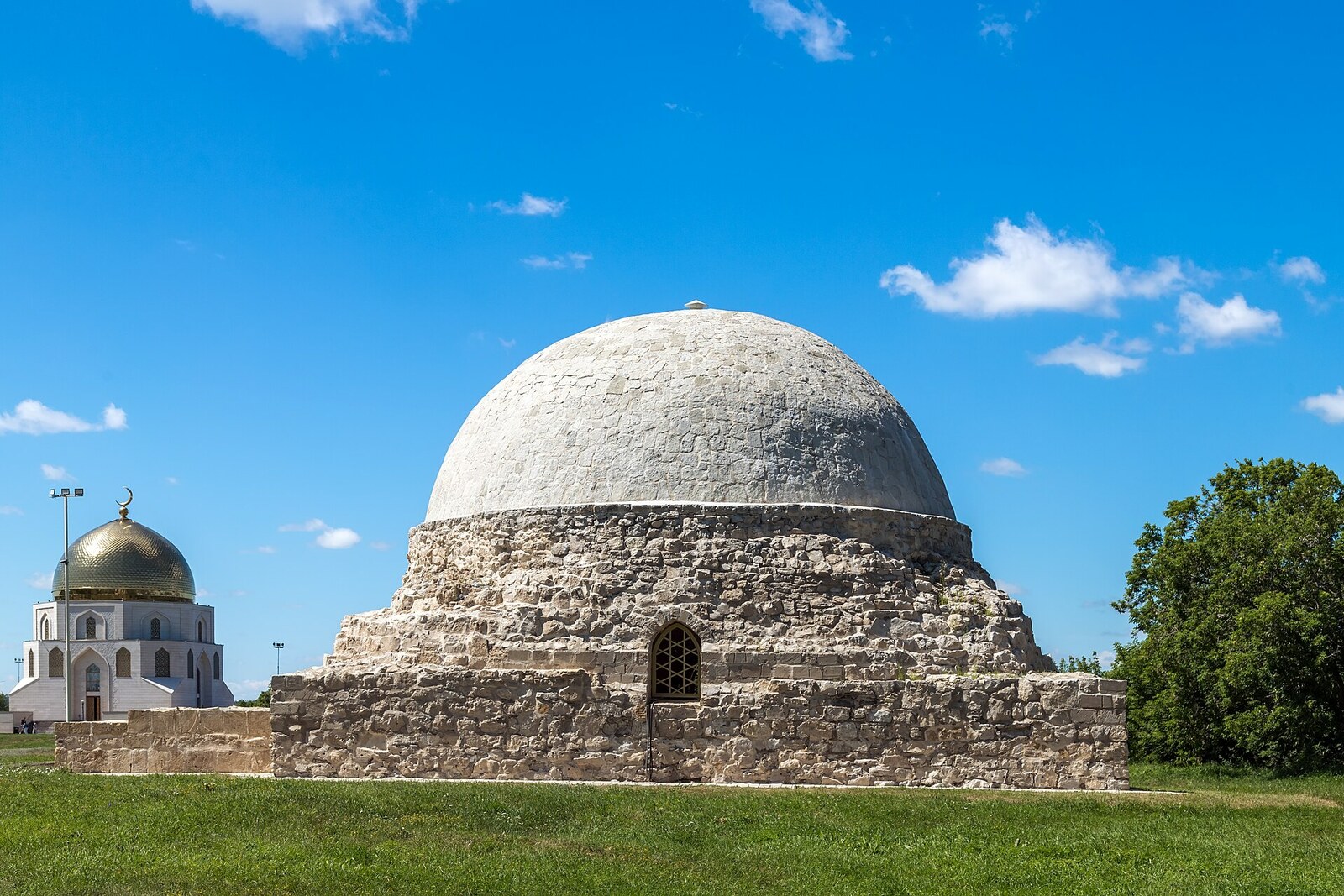 The stone Northern Mausoleum on the grounds of the Bolgar fortified settlement.