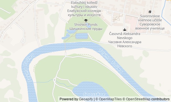 Walk map: Yelabuga: From Merchant Naberezhnaya Street to the Ancient Hillfort