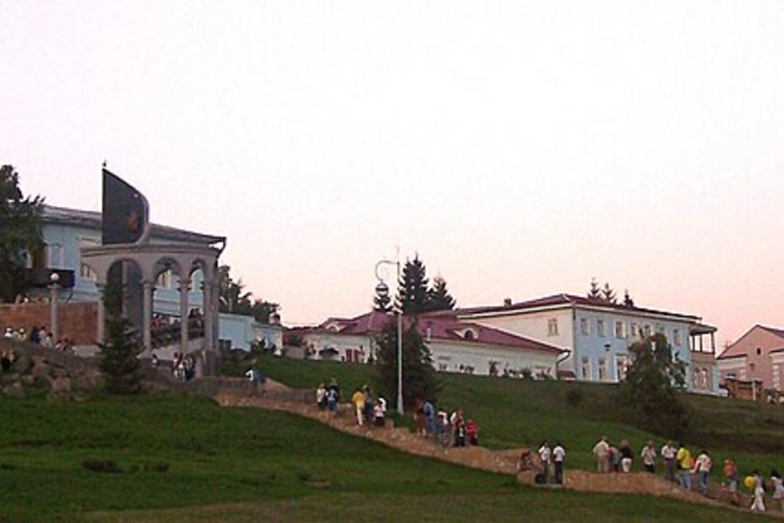 Panorama of merchant Naberezhnaya Street in Yelabuga