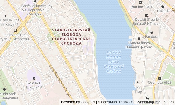 Walk map: Old Tatar Settlement: Lake Kaban, Merchants, and the Tatar Stage