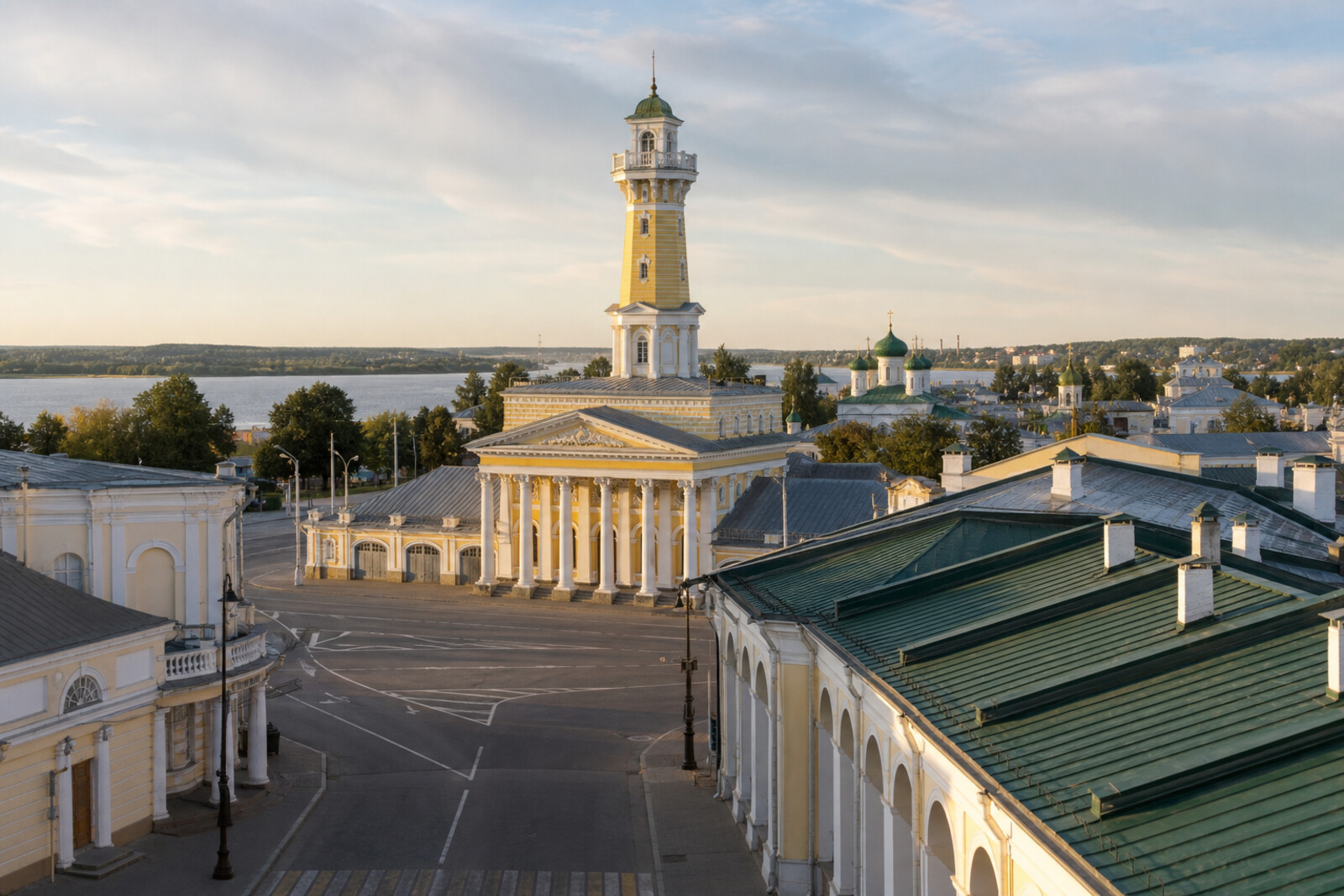 Generated editorial hero image of the city of Kostroma