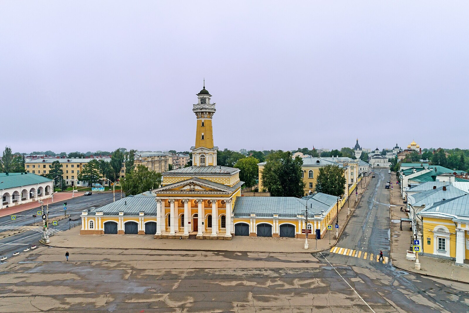 The Fire Tower in Kostroma viewed from above.