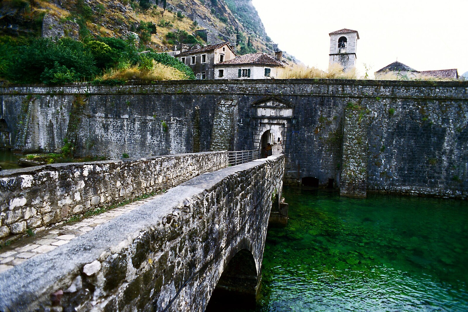 Kotor's North Gate and the bridge across the Škurda.