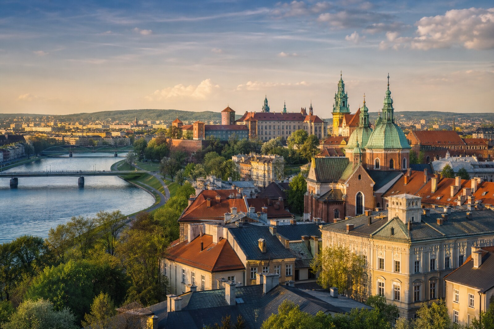 Editorial hero image generated for the city of Kraków