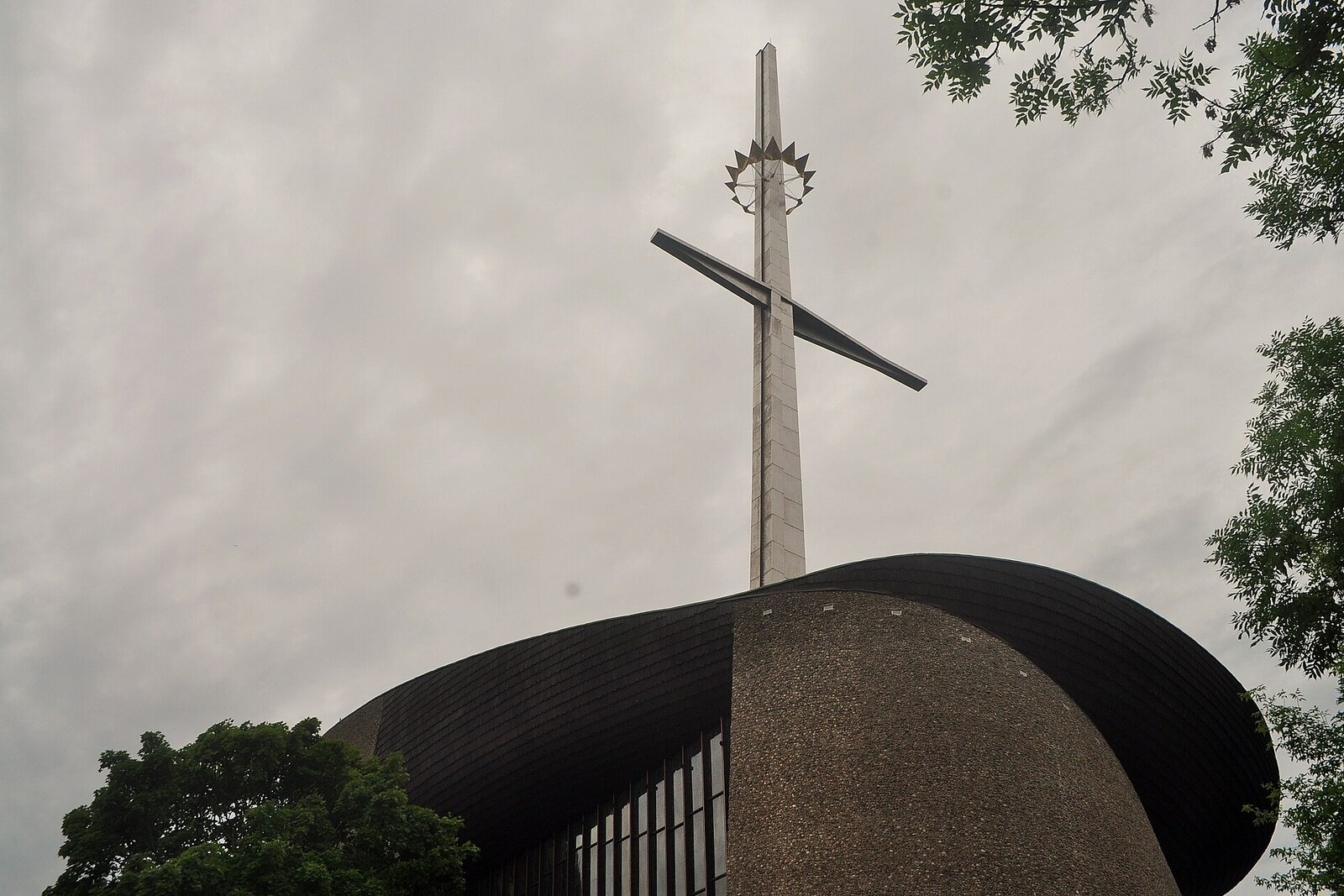 Exterior of Ark of the Lord Church in Nowa Huta, Krakow.