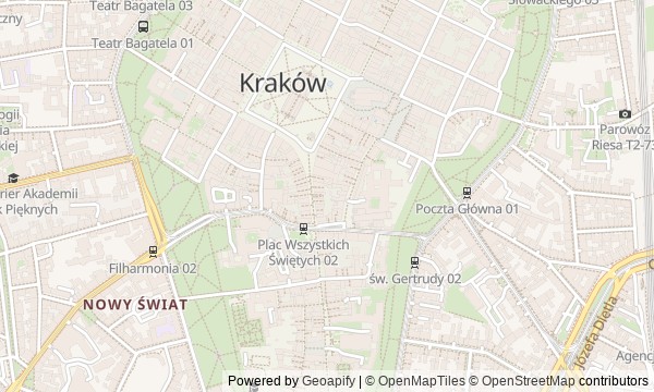 Walk map: Royal Route: Krakow Old Town and Wawel